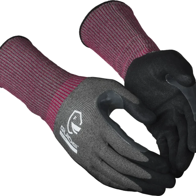 Guide Gloves 6606 Handske nitrildopp, skärskydd F, touch 7