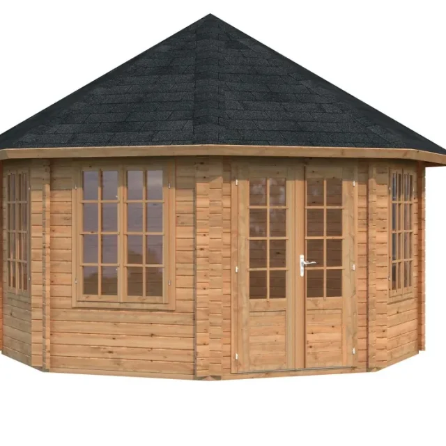 Palmako Hanna Lusthus 14,7 m²/inv. 14,1 m², brun impregnerad