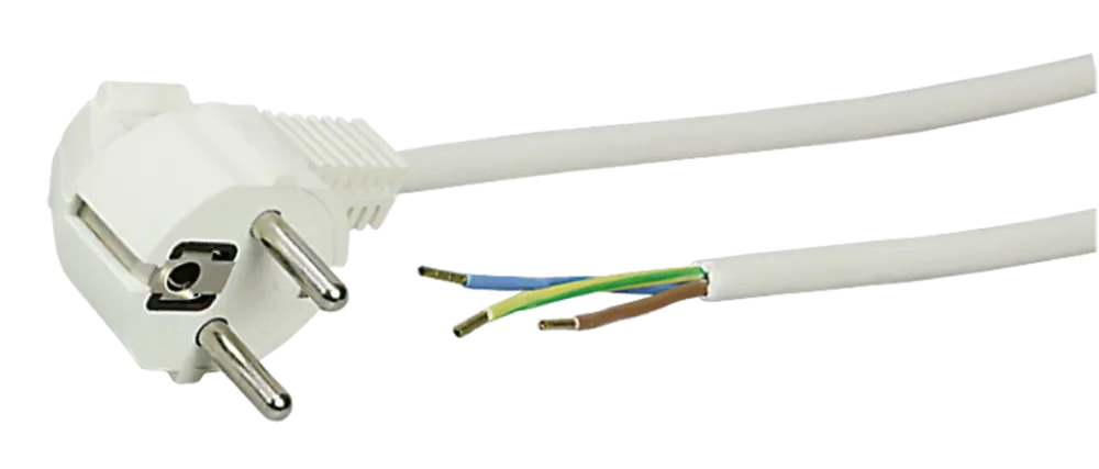Z 2404578 Sladdställ vinklad, vit, H05VV 3G0,75, 3 meter