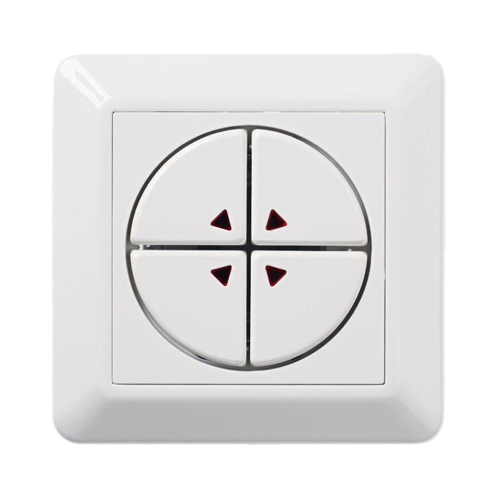 Tryckknapp 4-Pol 24VAC/30VDC IP20 Fjällvit Elko