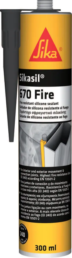 Sika Sil-670 Fire Brandsilikon 300 ml svart