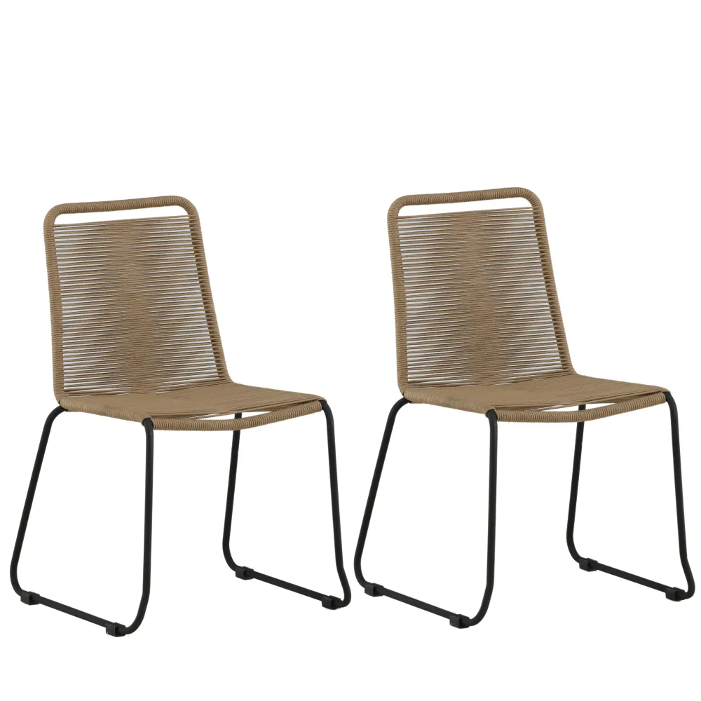 Venture Home Lindos 9323-022 Matstol 2-pack Svart