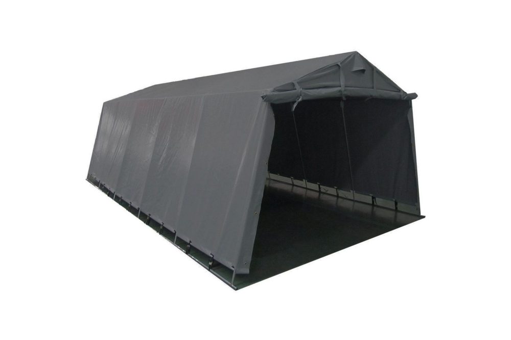Garagetält 13,7m² - 200g/m² PE Grå
