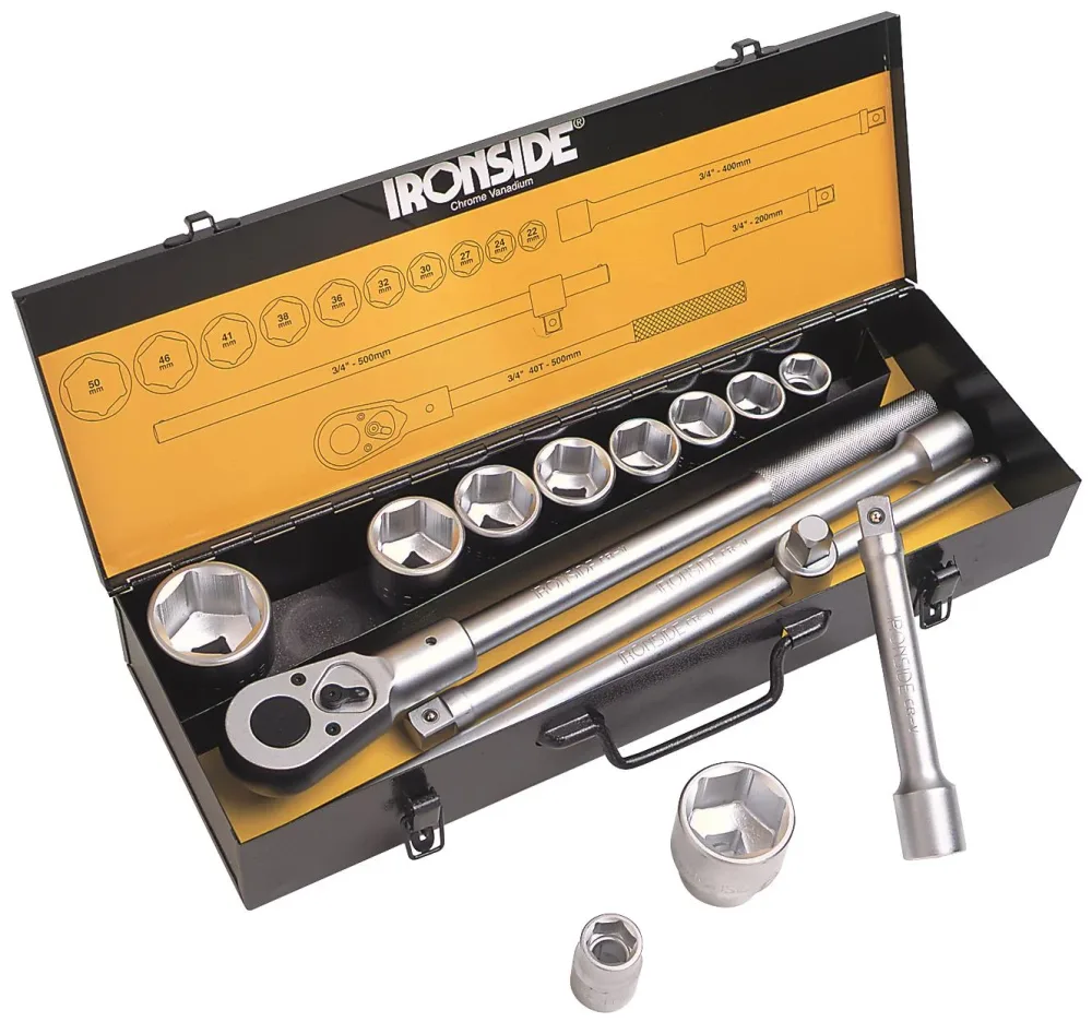 Ironside 102335 Hylsnyckelsats 3/4", 14 delar