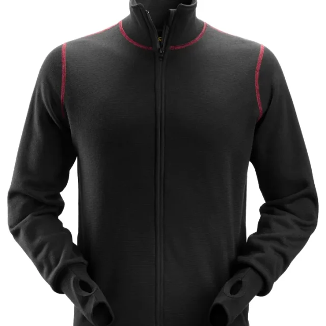 Snickers Workwear 1563 ProtecWork Ullfrottéjacka svart XS