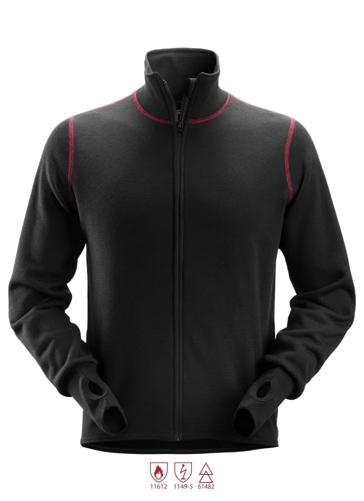 Snickers Workwear 1563 ProtecWork Ullfrottéjacka svart XS