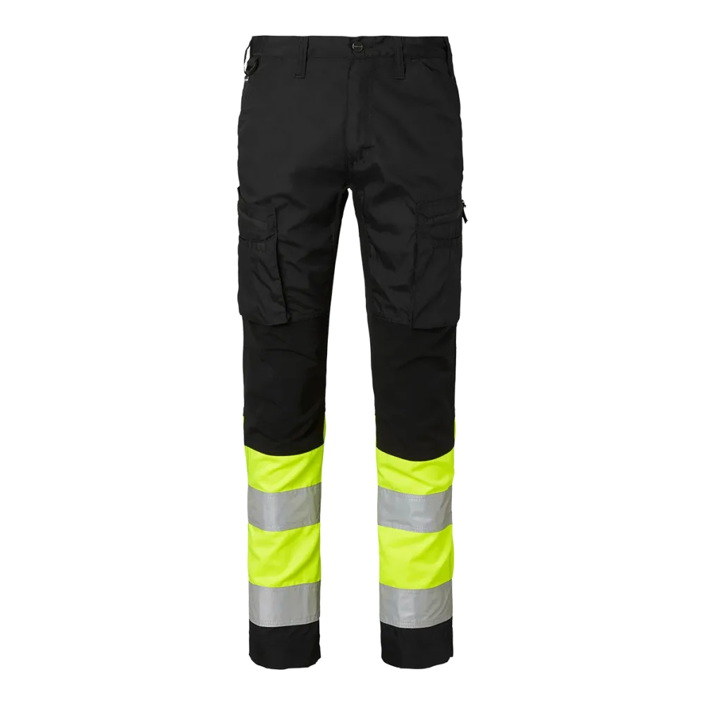 Top Swede 220 Arbetsbyxa varsel, svart/gul D116