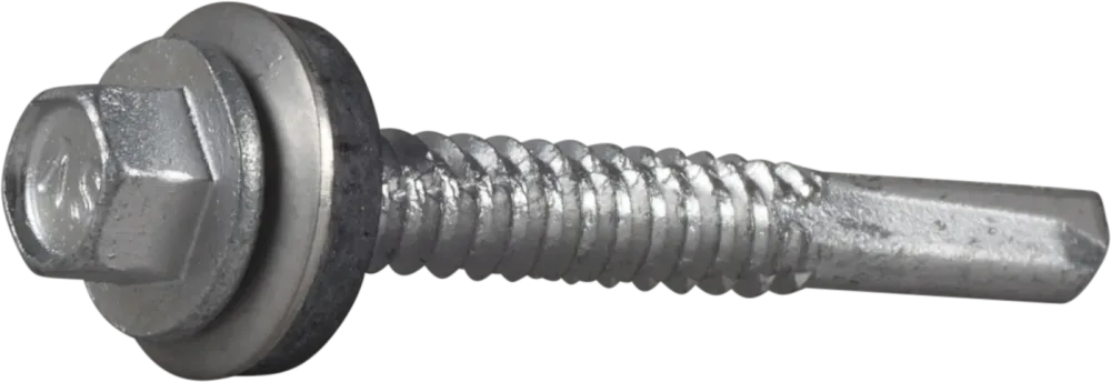 ESSVE 63534 Plåtskruv sexkantshuvud, CorrSeal, med bricka 6,3 x 38 mm, 200-pack