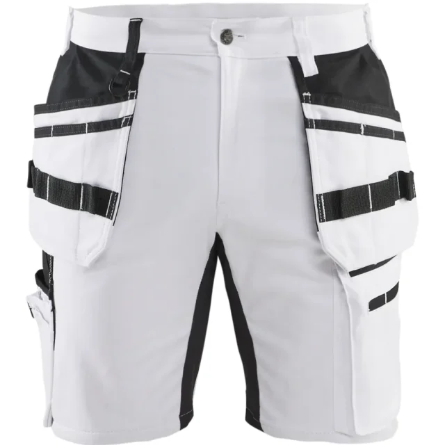 Blåkläder 191110001099D96 Målarshorts vit/svart D96