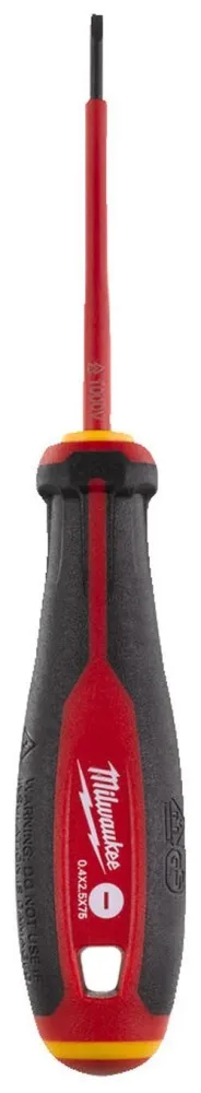 Milwaukee Tri-Lobe VDE Skruvmejsel 3-sidigt antirullhandtag SL 0,4 x 2,5 x 75 mm