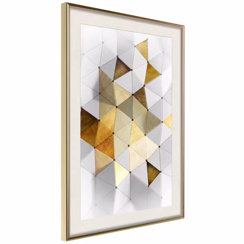 Poster Artgeist Affisch Gold for the Brave Guld ram med passepartout, 30x45 cm
