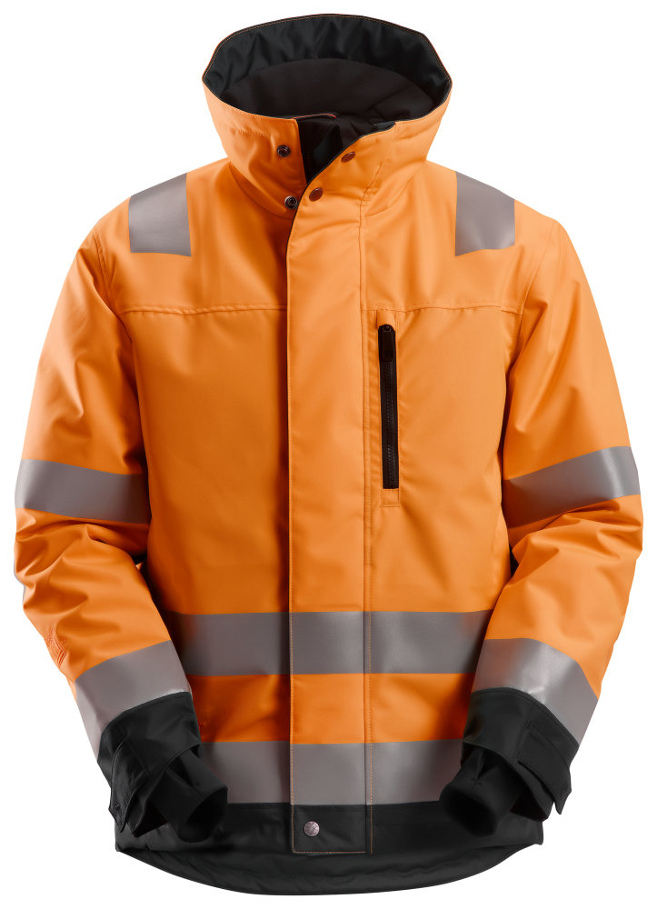 FODRAD SNICKERS WORKWEAR JACKA 37.5 HV KL3, ORANGE/SVART STL L