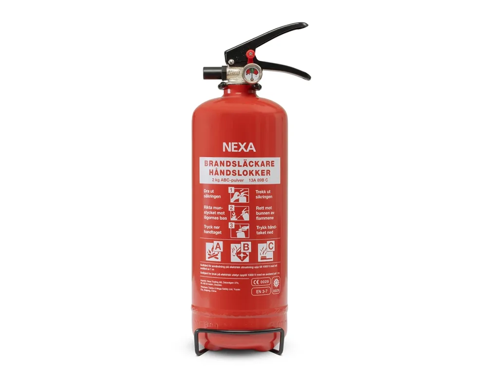 Pulver Brandsläckare 13A Röd, 2kg - Bild 2