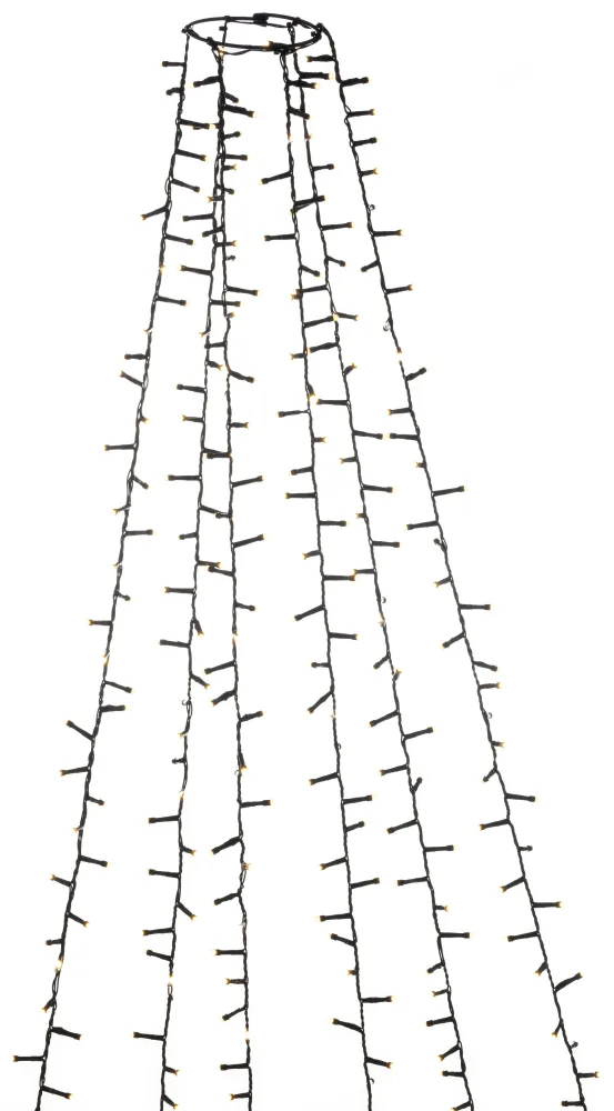 Konstsmide 6650-130 Julgransslinga frost, svart kabel, 2.4 m Varmvit - Bild 2