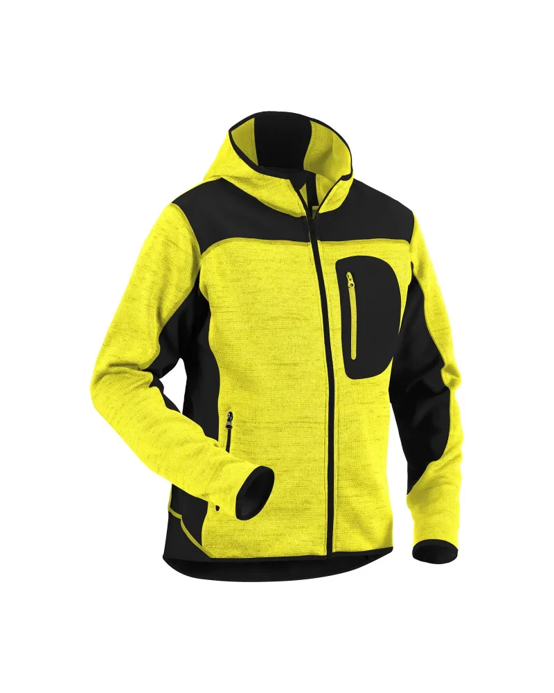 Blåkläder 4930211733994XL Jacka varselgul/svart, stickad Varselgul/Svart
