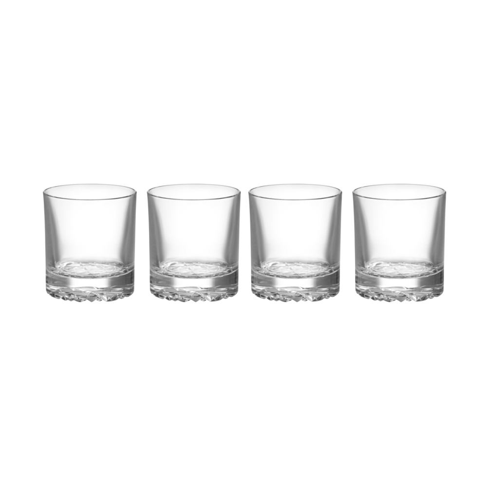 Carat double old fashioned glas 28 cl 4-pack, Klar