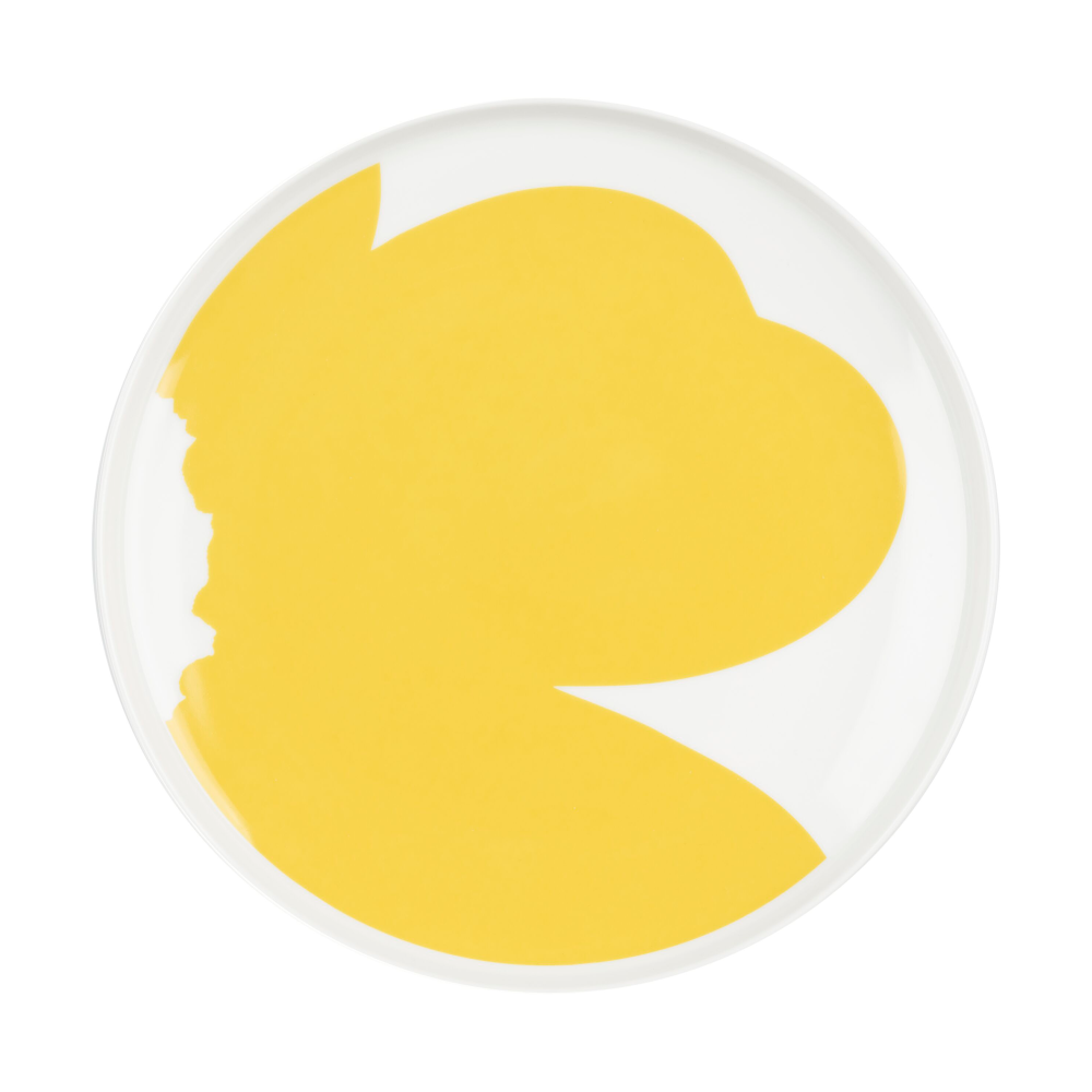 Iso Unikko tallrik Ø25 cm, White-spring yellow