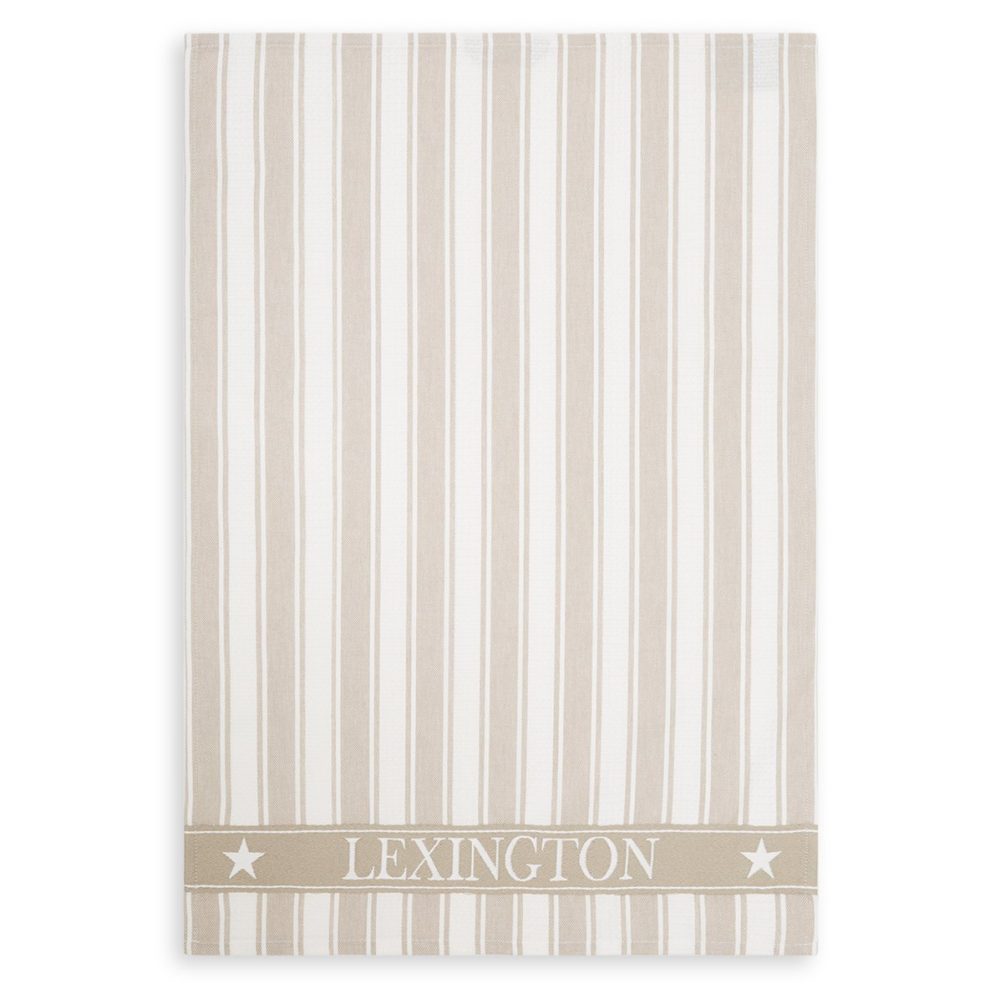 Icons Waffle Striped kökshandduk 50x70 cm, Beige-white