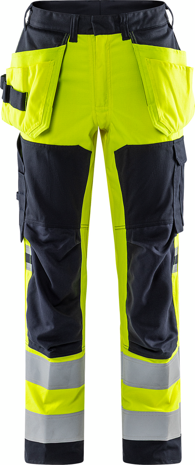 STRETCHBYXA FLAM 2267 ATHF VARSELGUL/MARINBLÅ STL C148
