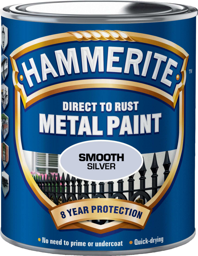 SLÄTLACK HAMMERITE SILV 250ML