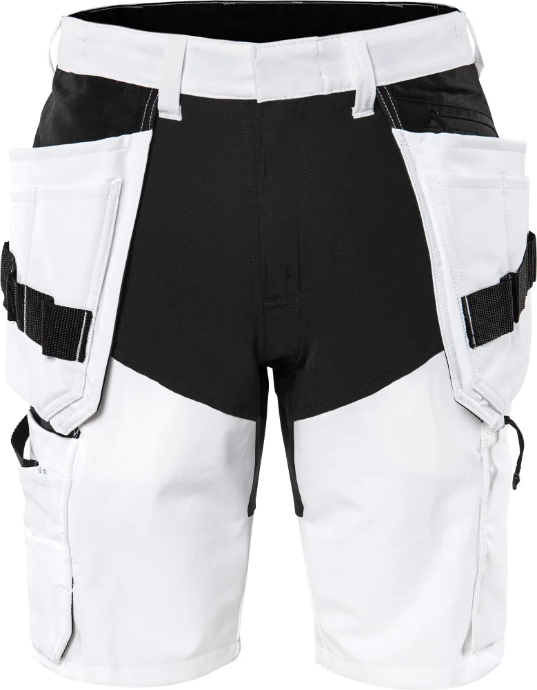 Fristads 2762 LWS Hantverkarshorts vit/svart C56