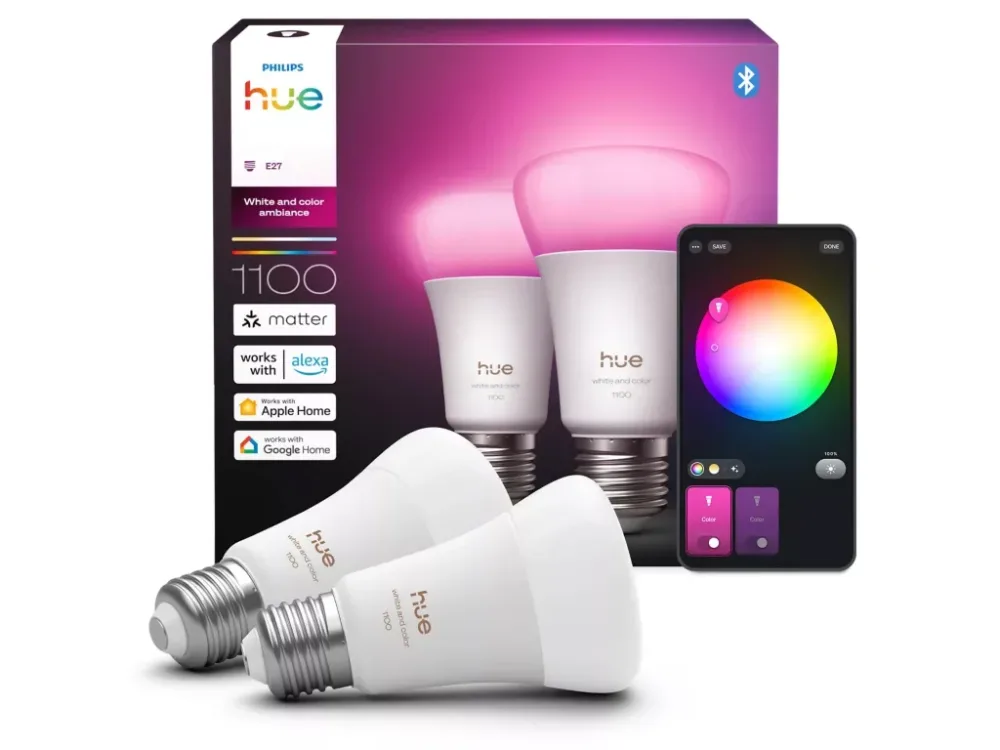 Philips Hue Huewca 929003853502 Ljuskälla E27, 8,1W, 1100 lm, RGBW, 2-pack