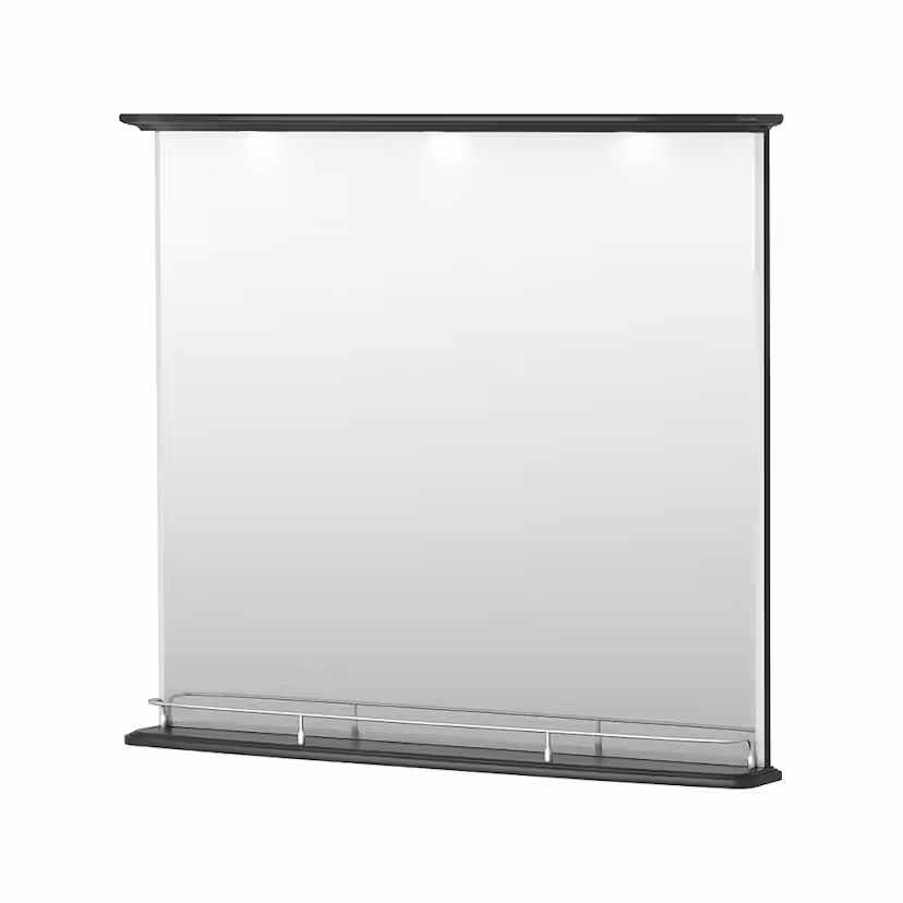 Spegel DuoBad Sekel med LED-belysning Bredd: 1040 mm, Svart