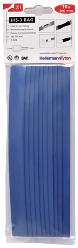 Hellermann Tyton HIS-3 Bag 12/4 Krympslang 12/4 x 200 mm, 10-pack Transparent - Bild 2