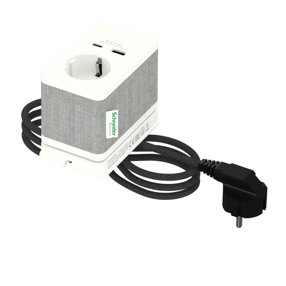 Schneider Electric INS44050 Bordsuttag Vit