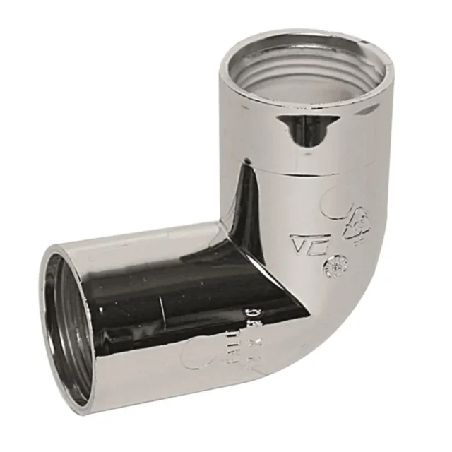 Faluplast 2910375 Böj 90°, förkromad 32 mm