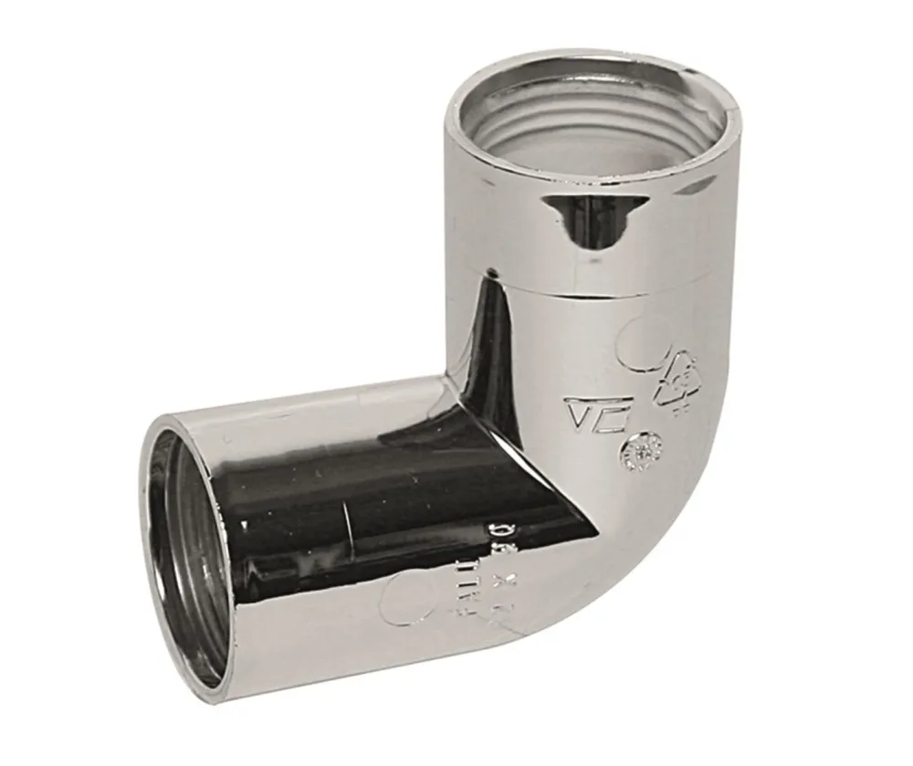 Faluplast 2910375 Böj 90°, förkromad 32 mm