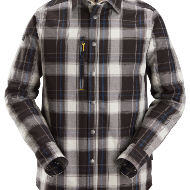 SKJORTA SNICKERS WORKWEAR 8522 SVART/VIT XL, FODRAD