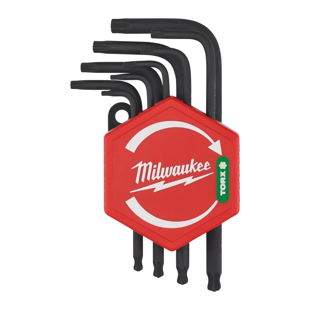 Milwaukee 4932492703 Torxnyckelsats kompakt, L-formad, 9 delar