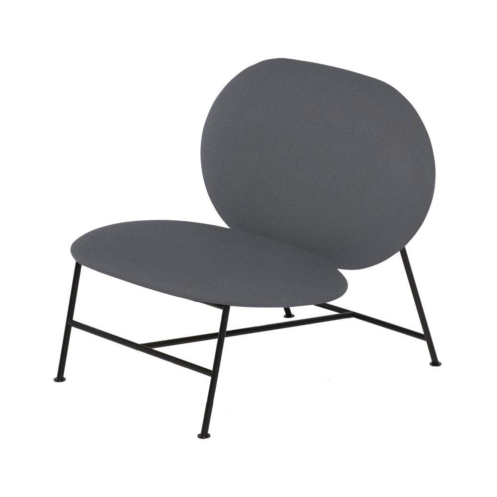 Oblong loungestol, grå