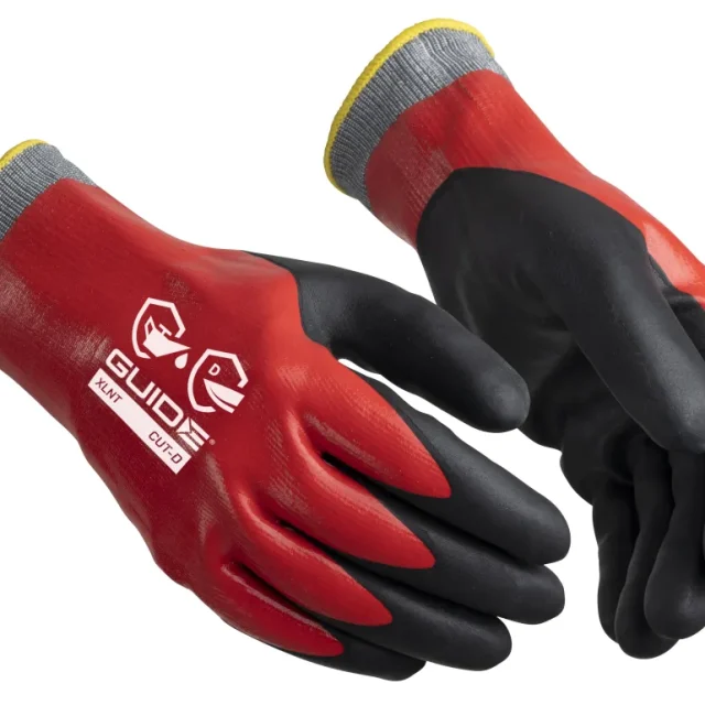 Guide Gloves 9508 Handske nitrildopp, skärskydd D, oljegrepp 7