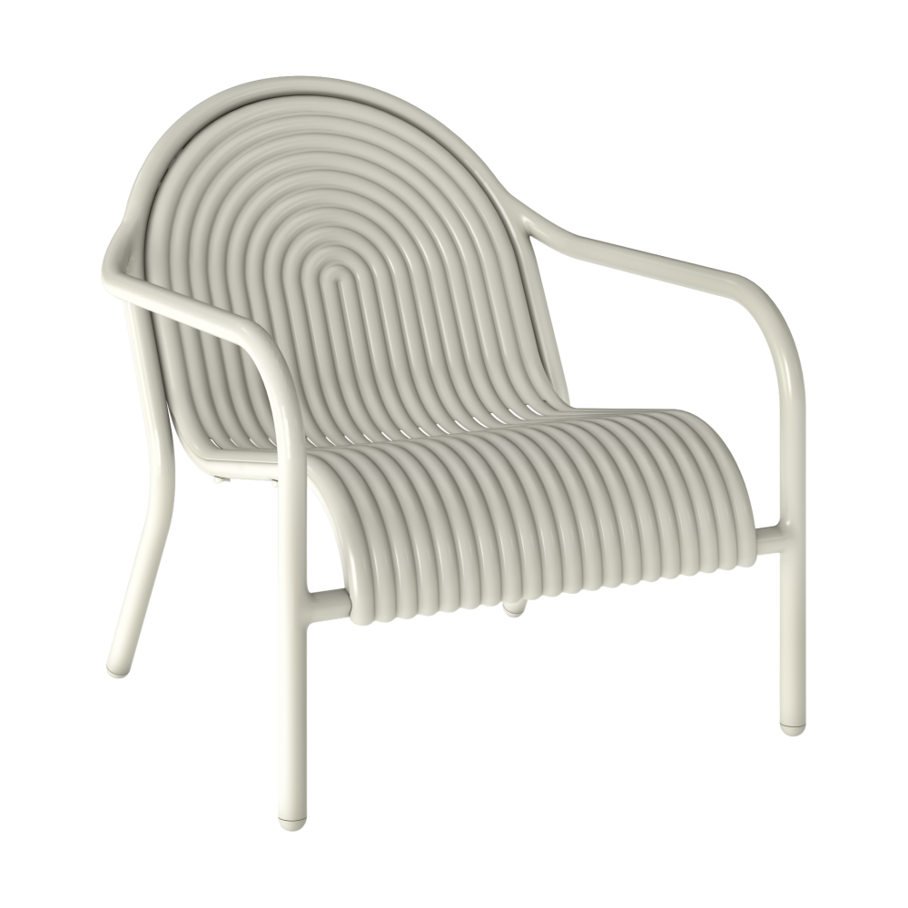 Groove lounge chair, Putty