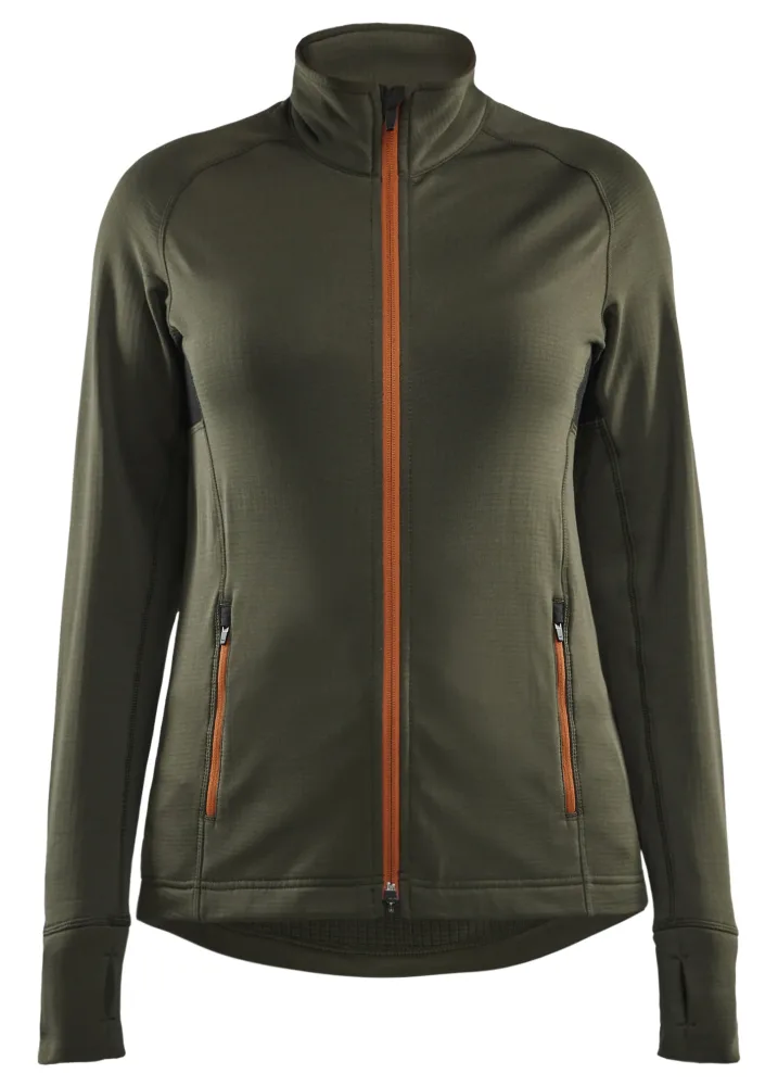 Blåkläder 474525394240XXXL Fleecejacka skogsgrön/rost 3XL
