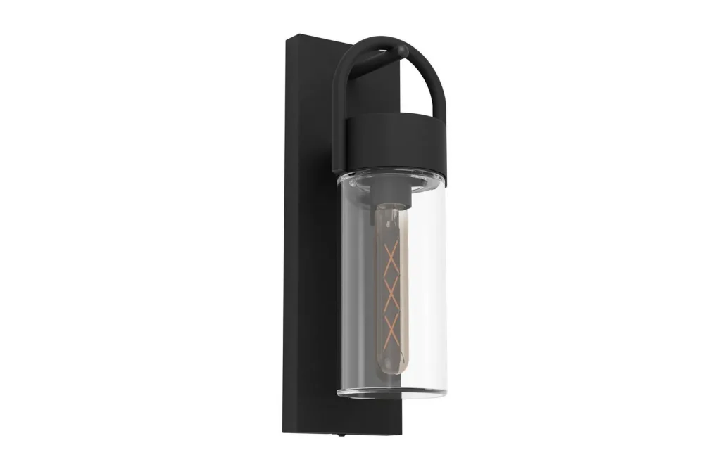 Vägglampa Utebelysning Eglo Carraro Svart/Klar