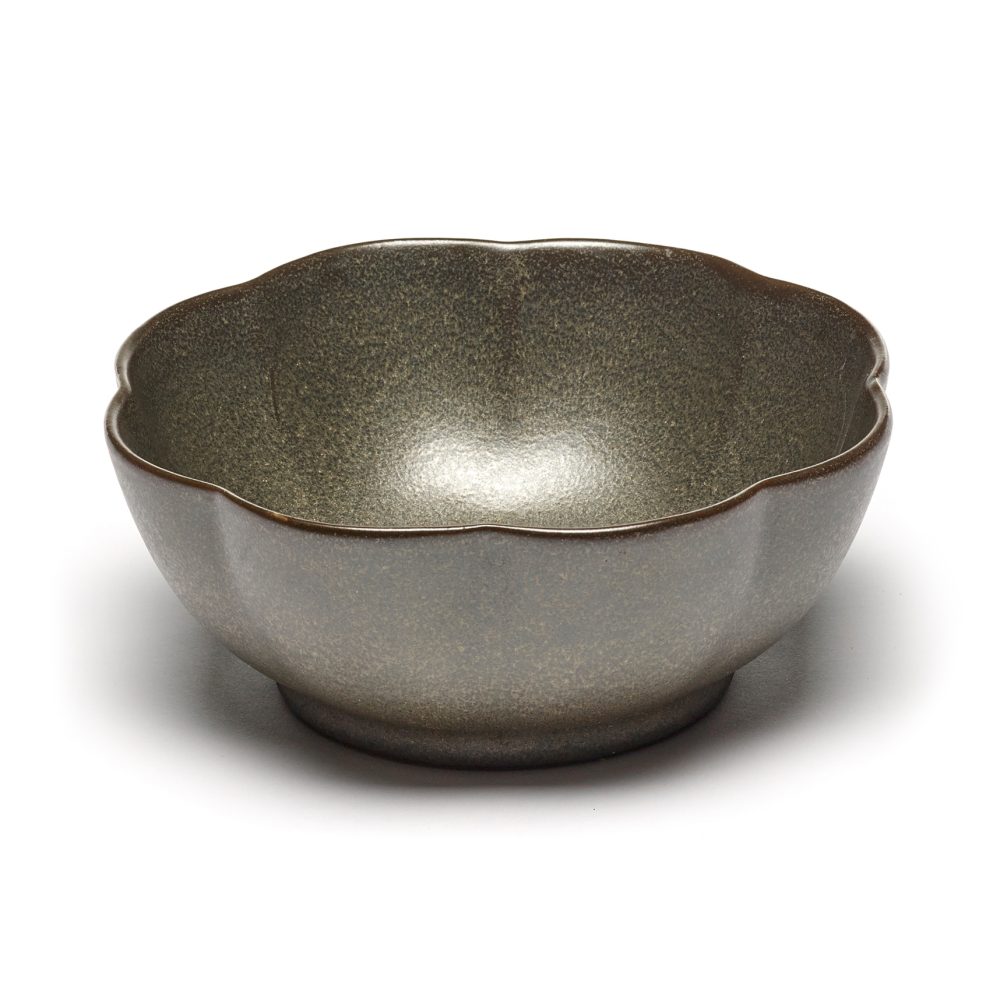 Inku räfflad skål XL Ø15 cm, Green