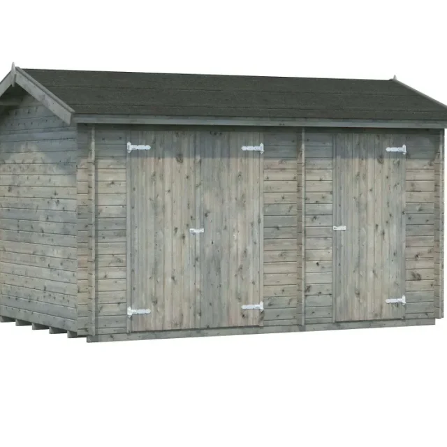 Palmako Jari Förråd 9,4 m²/inv. 8,9 m², grå impregnerad