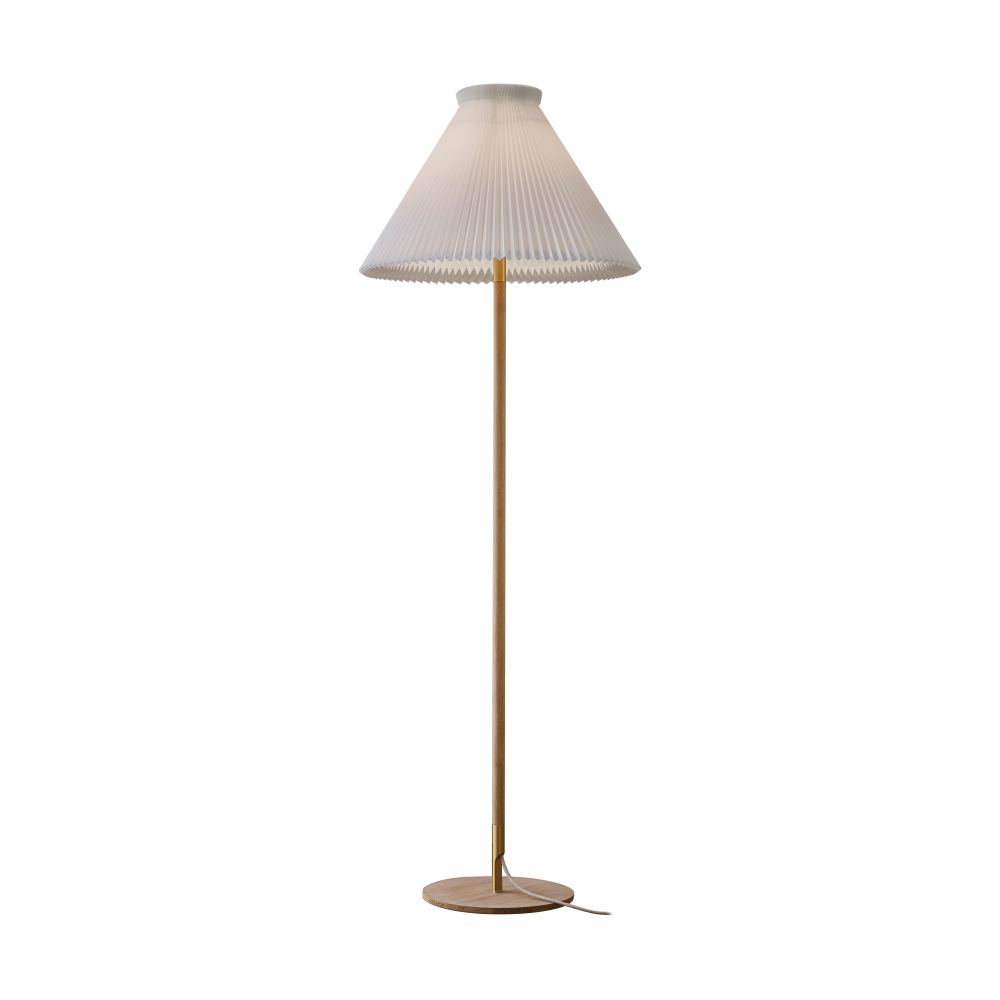 LK80 golvlampa 160 cm, Light oak-brass