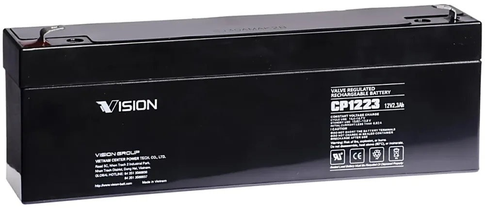 Vision CP1223 Batteri 12V, 2,3 Ah
