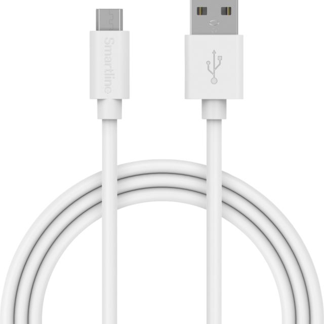 LADDKABEL MICRO-USB VIT 2M