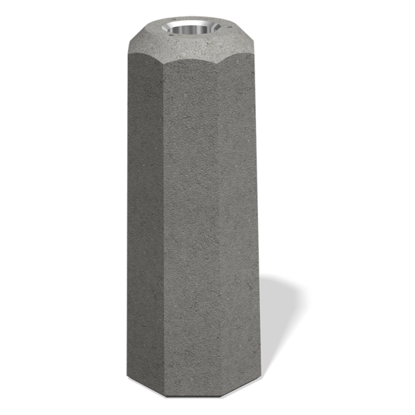 STOLPEFUNDAMENT BENDERS 60S PLASTKIL, LÅS GRÅ HÅL D60 650MM
