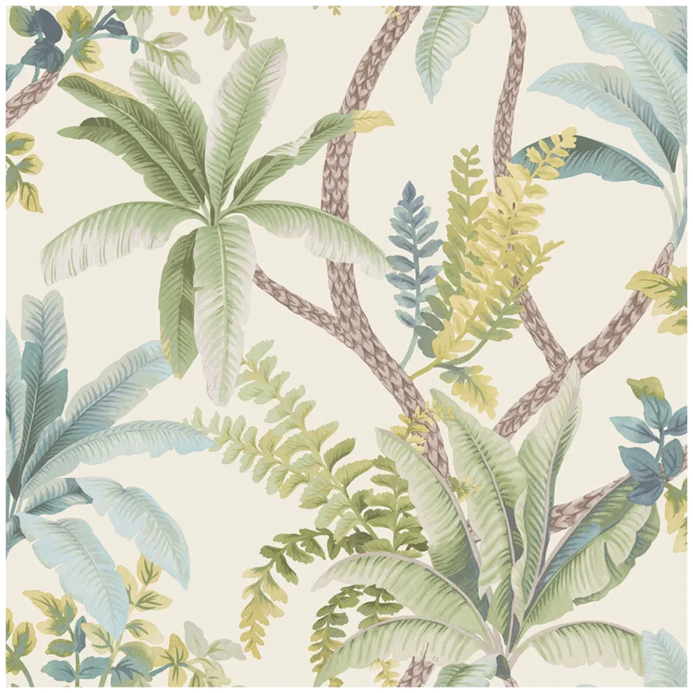 Journey to the East Saranda Green/cream 91824 Grön Tapet | Stuvbutiken