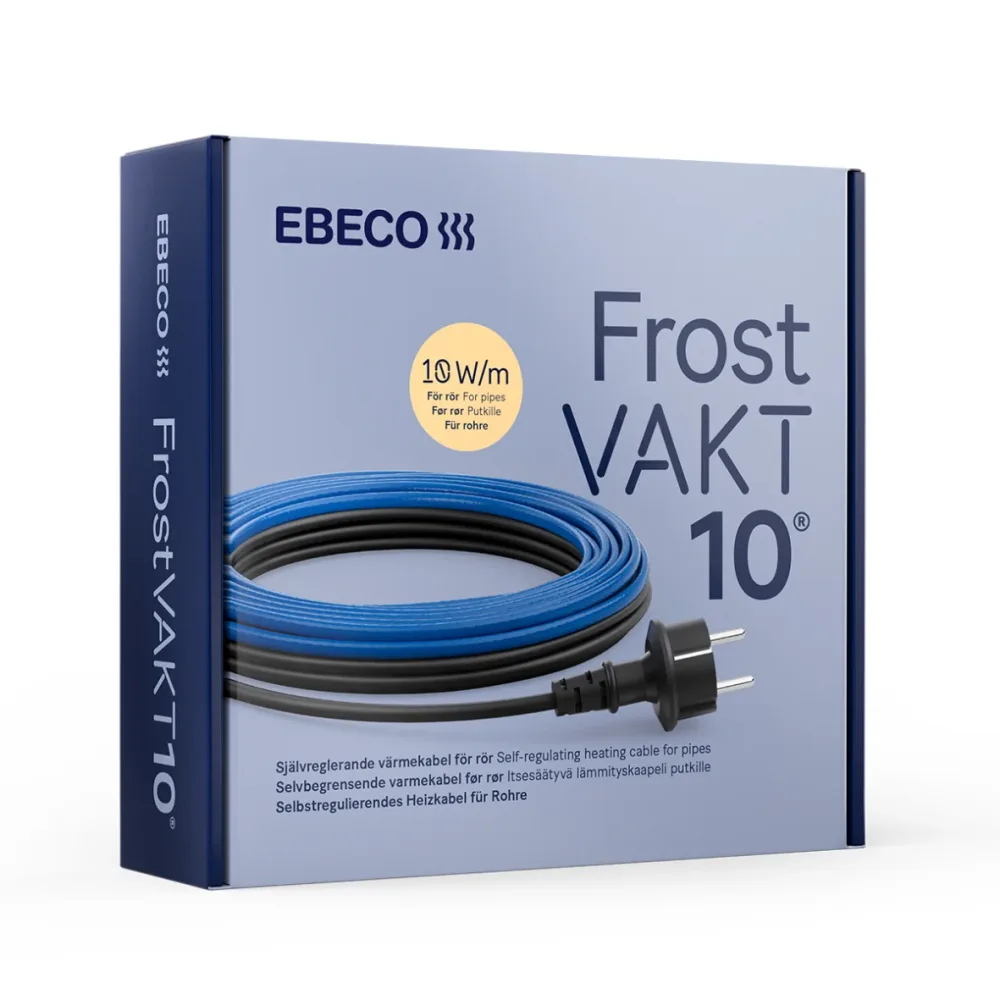 Ebeco Frostvakt 10 Värmekabel 10-20 W/m, självreglerande, stickkontakt 19 m, 190 W