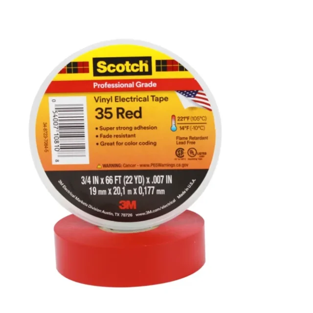 3M Scotch 35 Eltejp 19mm, 20m, gul
