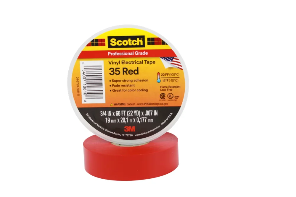 3M Scotch 35 Eltejp 19mm, 20m, gul