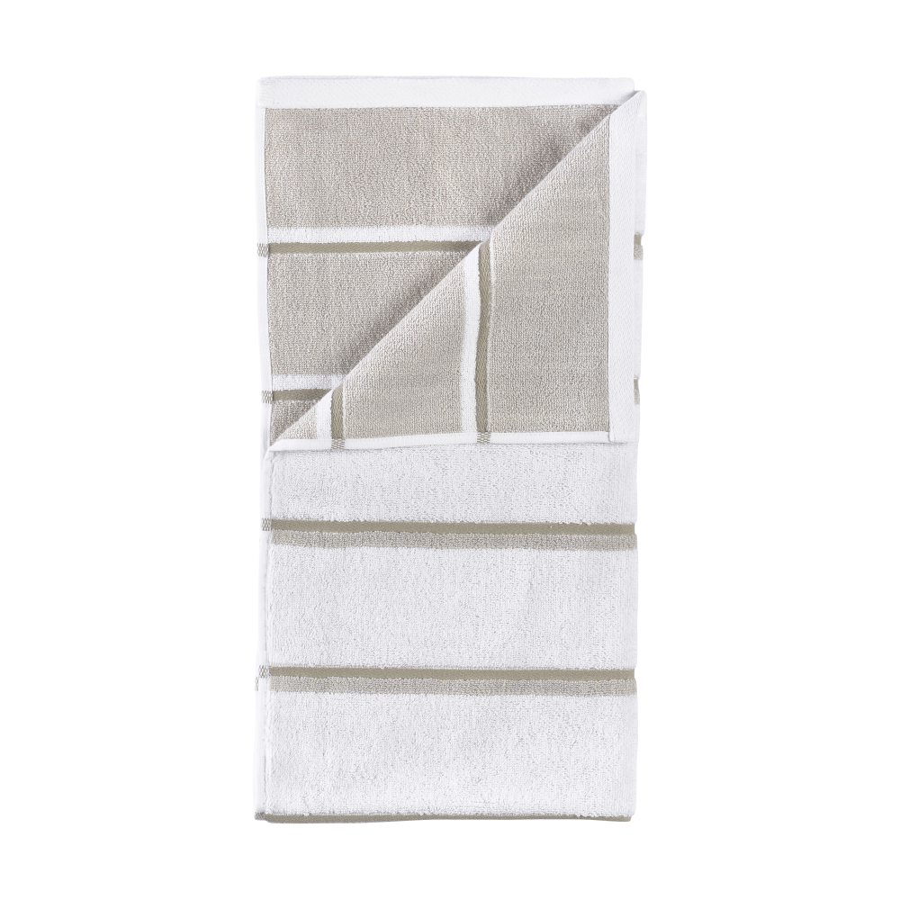 Sauna Handduk, White-soft grey-eucalyptus, 50x100 cm