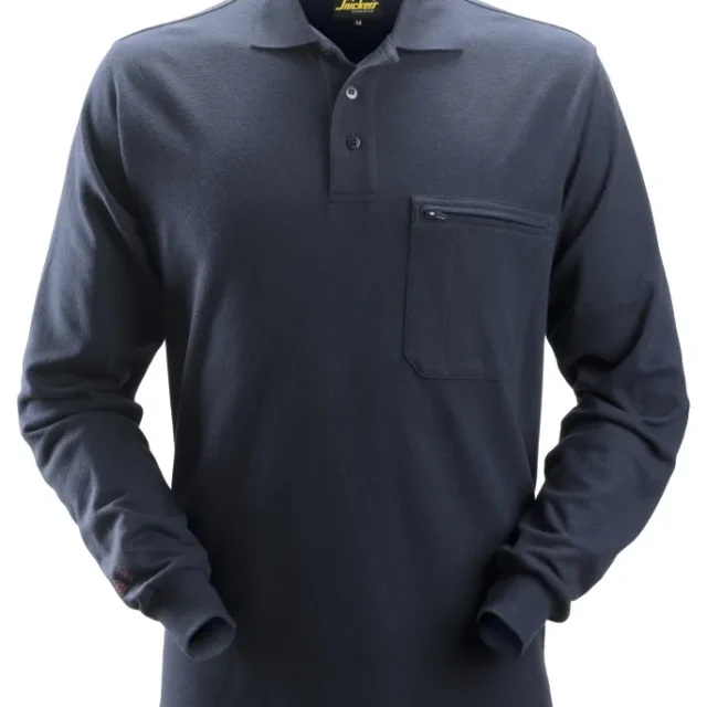 Snickers Workwear 2660 ProtecWork Pikétröja marinblå, långärmad 3XL